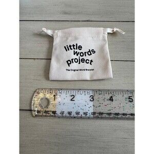 The Original Word Bracelet Little Words Project White Pouch